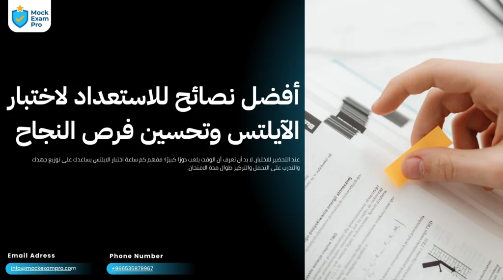 كم ساعة اختبار الايلتس